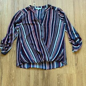 Cleo Petite Stripes Blouse. Size Medium